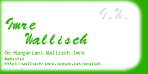 imre wallisch business card